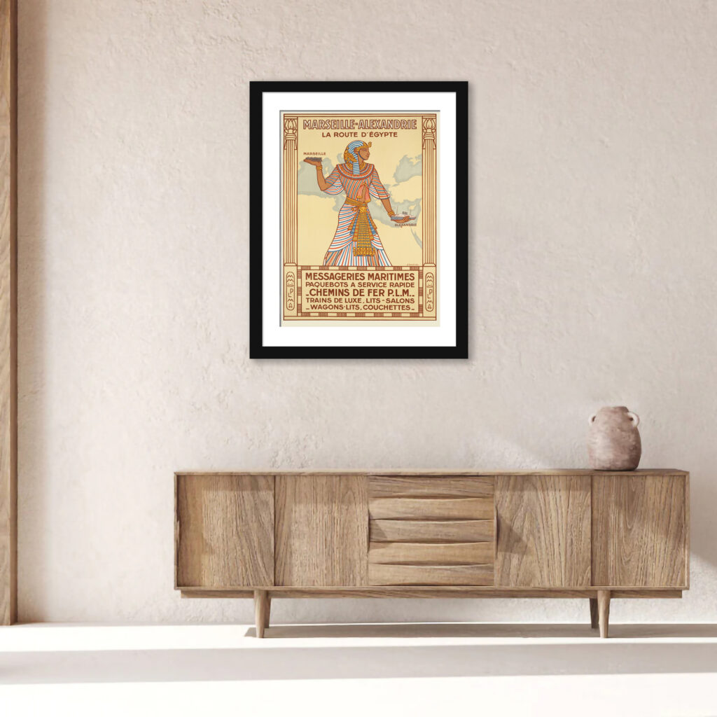 1851 vintage travel poster of Egypt by Messageries Maritimes.