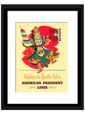1954 Hong Kong Travel Poster by American President Lines