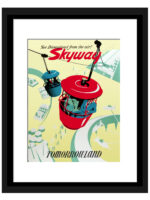 Vintage Tomorrowland Disneyland Poster featuring the Skyway gondola
