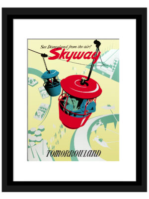 Vintage Tomorrowland Disneyland Poster featuring the Skyway gondola