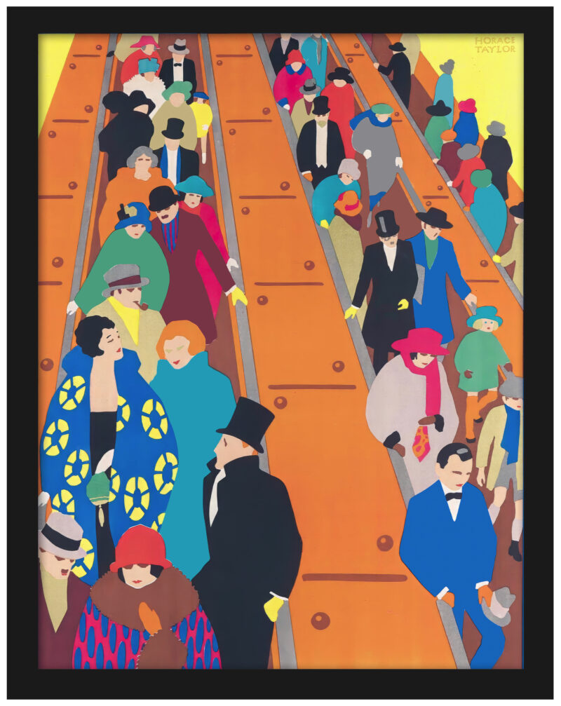 Colorful 1924 vintage poster "Brightest London is Best Reached by Underground" by Horace Taylor.