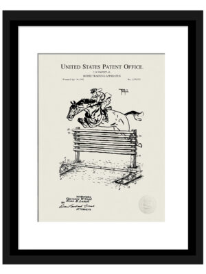 1942 Horse Training Apparatus patent illustration print