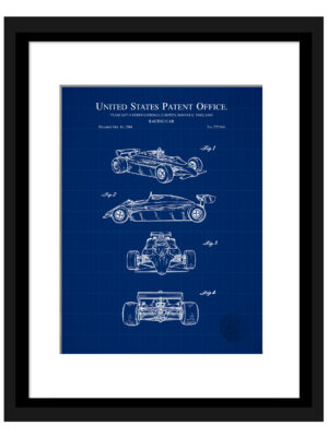 1984 Lotus F1 racing car patent illustration print.