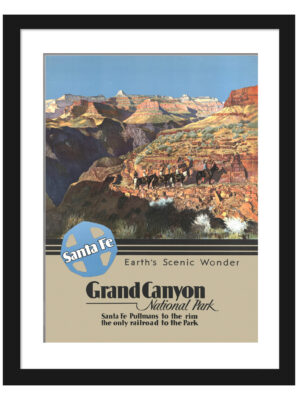 Vintage Grand Canyon National Park Travel Poster from the 1930s