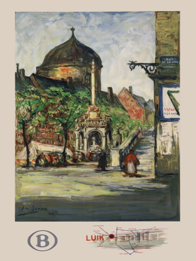 1939 Liège Belgium Travel Poster by Armand Jamar