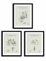 Antique bicycle patent prints