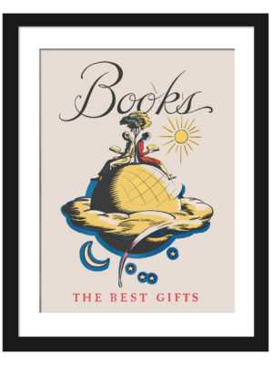 1920s "Books, The Best Gifts" Vintage Poster by Edward A. Wilson
