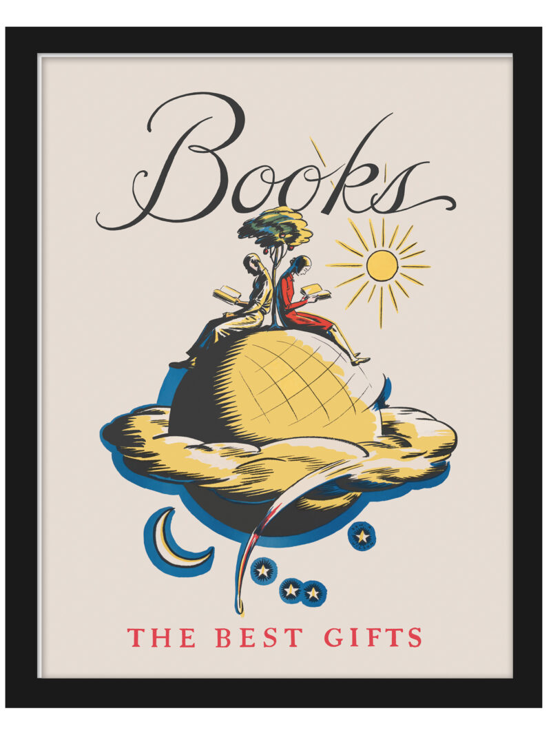 1920s "Books, The Best Gifts" Vintage Poster by Edward A. Wilson