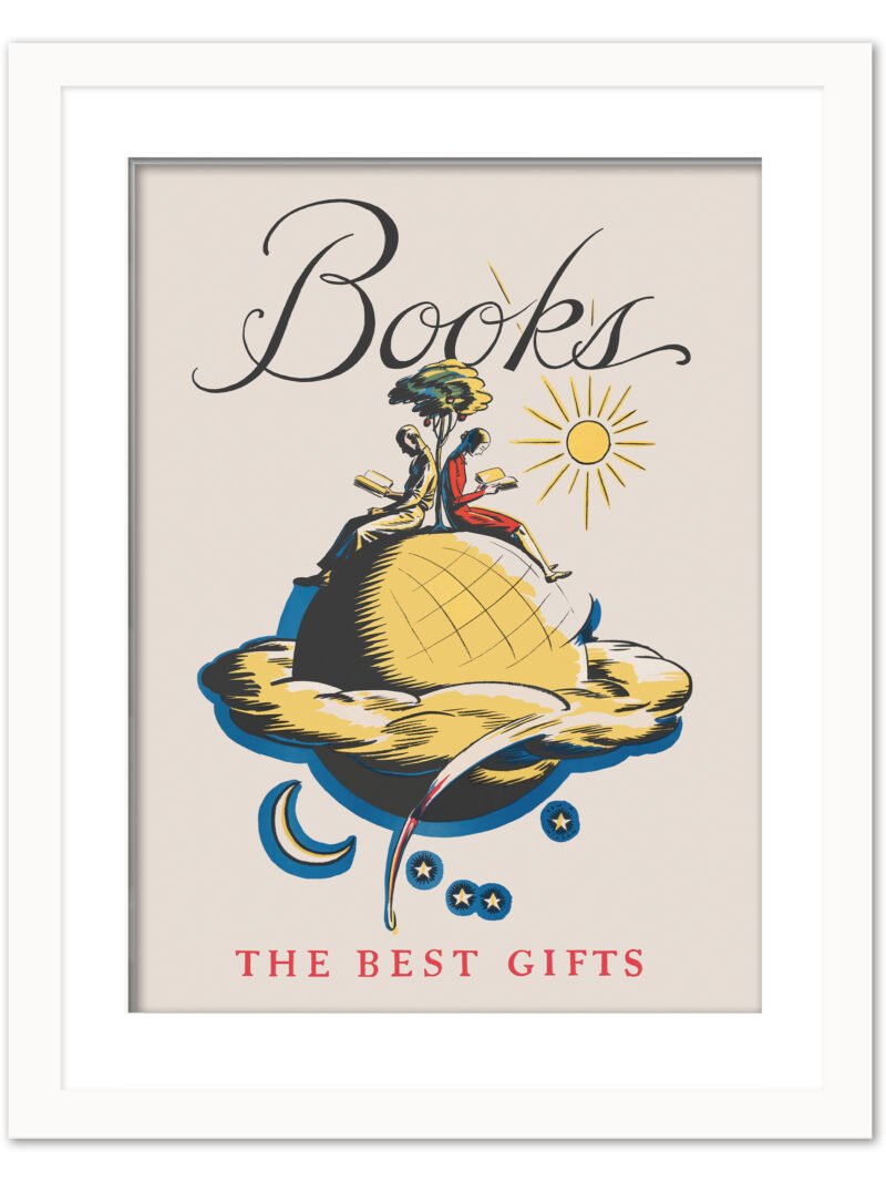 1920s "Books, The Best Gifts" Vintage Poster by Edward A. Wilson