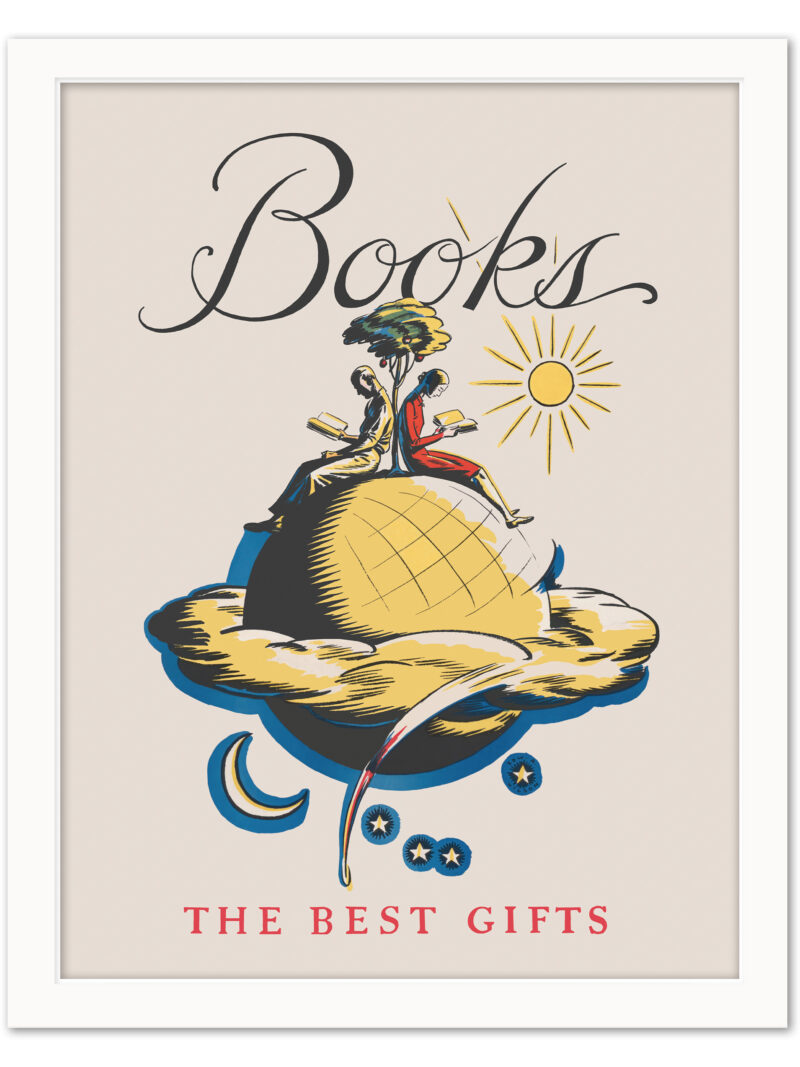 1920s "Books, The Best Gifts" Vintage Poster by Edward A. Wilson