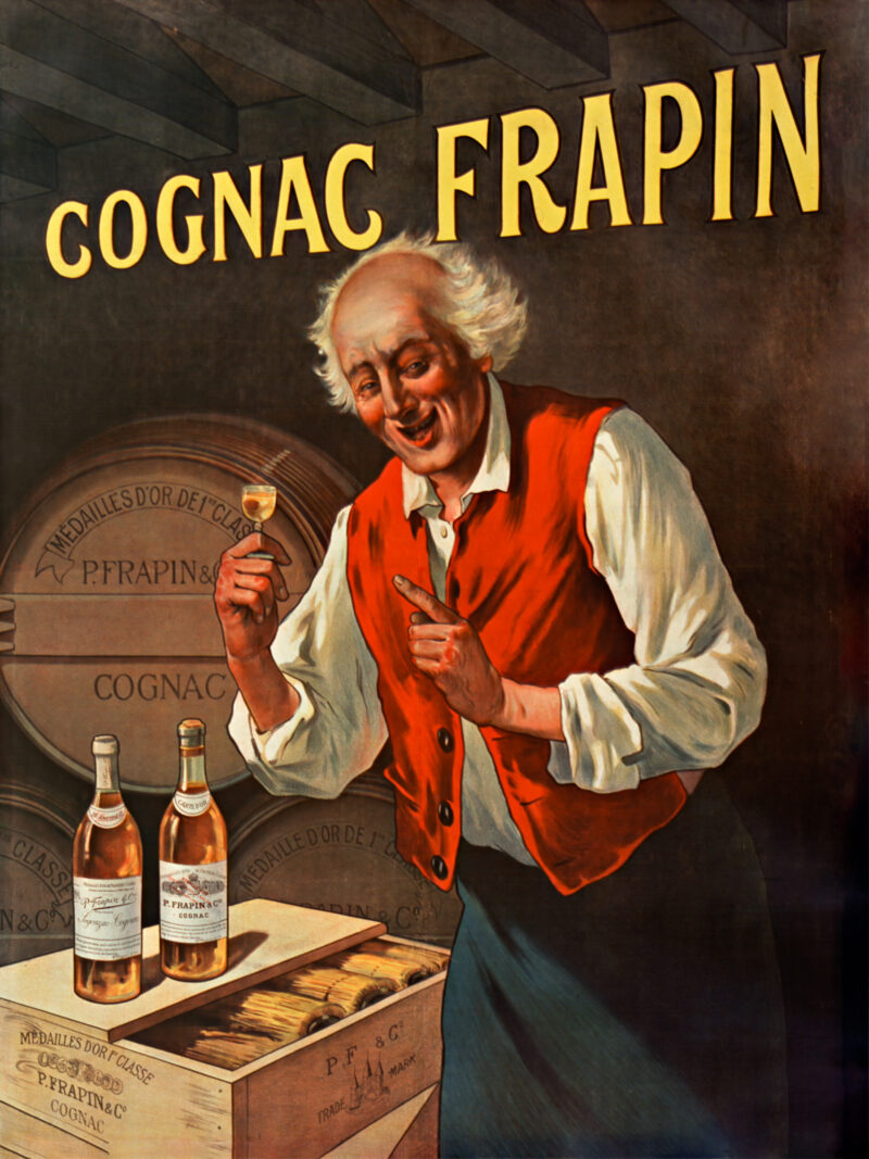 1900 Cognac Frapin Advertising Poster by Louis Tauzin