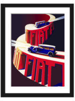 1928 Fiat Poster by Giuseppe Riccobaldi in vivid colors