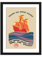"Follow The Empire Makers" by Horace Taylor, Vintage 1930s Propaganda Poster