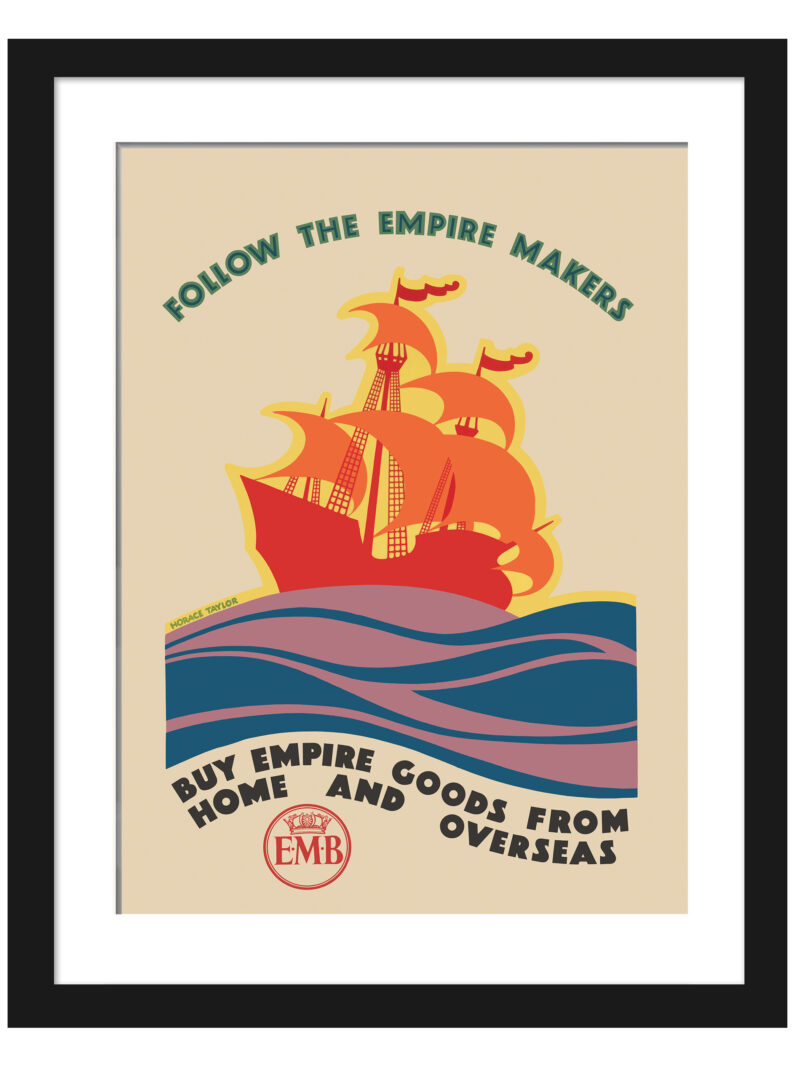 "Follow The Empire Makers" by Horace Taylor, Vintage 1930s Propaganda Poster