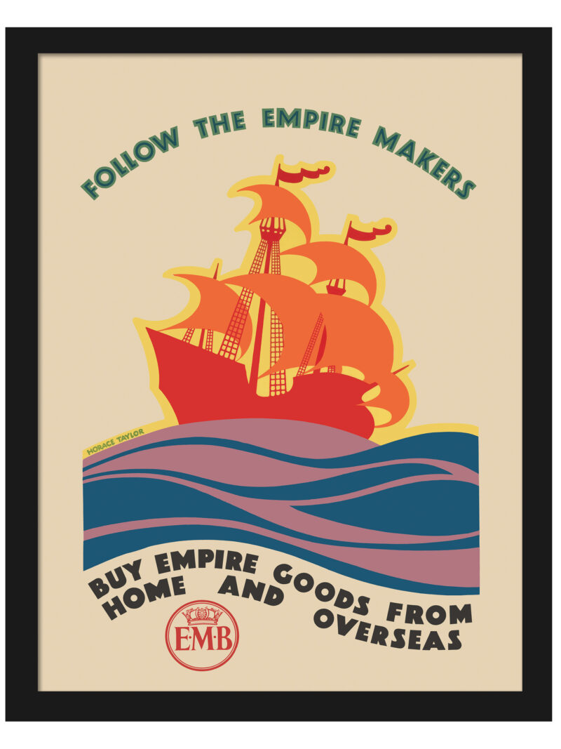 "Follow The Empire Makers" by Horace Taylor, Vintage 1930s Propaganda Poster
