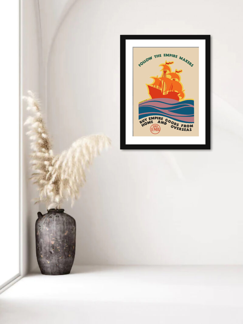 "Follow The Empire Makers" by Horace Taylor, Vintage 1930s Propaganda Poster
