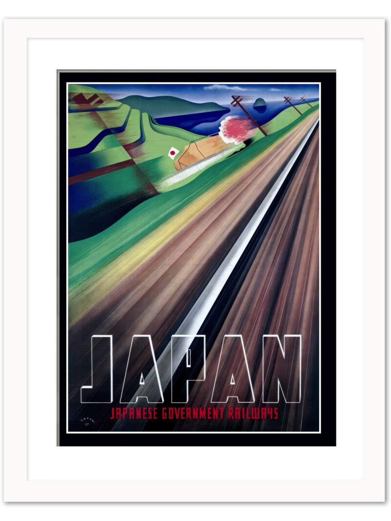 "Japan" Vintage Travel Poster by Munetsugu Satomi, 1930s