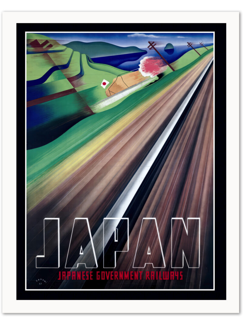 "Japan" Vintage Travel Poster by Munetsugu Satomi, 1930s