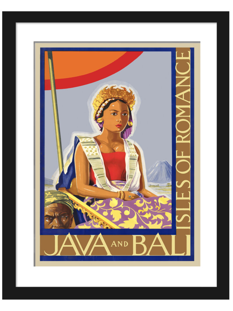 1930s Java and Bali Vintage Travel Poster