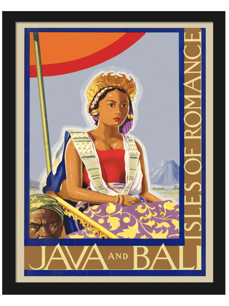 1930s Java and Bali Vintage Travel Poster