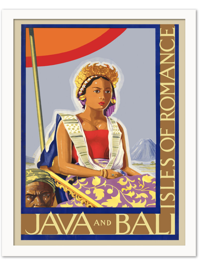 1930s Java and Bali Vintage Travel Poster
