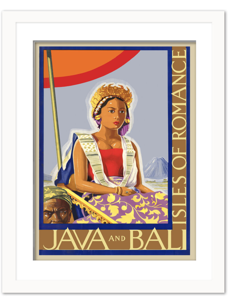 1930s Java and Bali Vintage Travel Poster