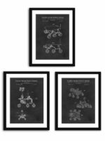 Collection of three Mars Rover patent prints