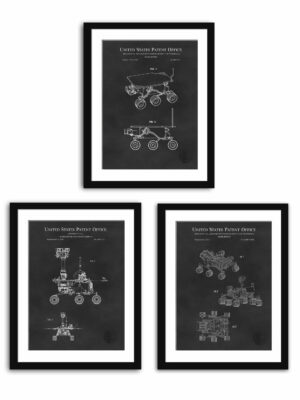 Collection of three Mars Rover patent prints