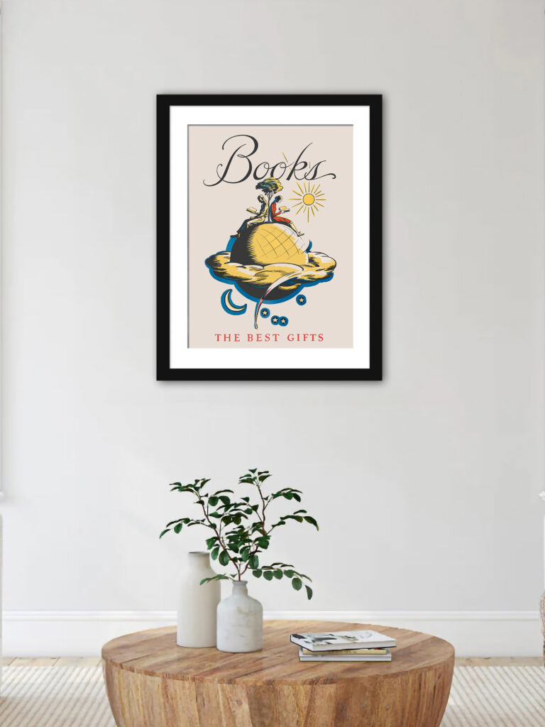 1920s "Books, The Best Gifts" Vintage Poster by Edward A. Wilson