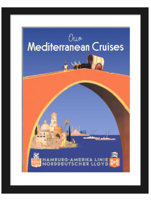 1930 Mediterranean Cruises Vintage Poster by Albert Füss
