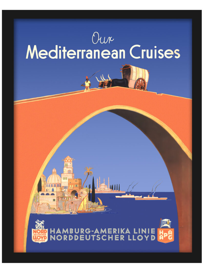 1930 Mediterranean Cruises Vintage Poster by Albert Füss
