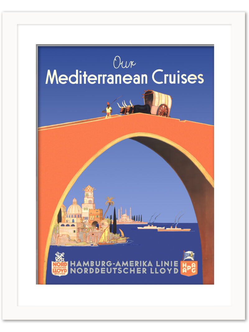 1930 Mediterranean Cruises Vintage Poster by Albert Füss