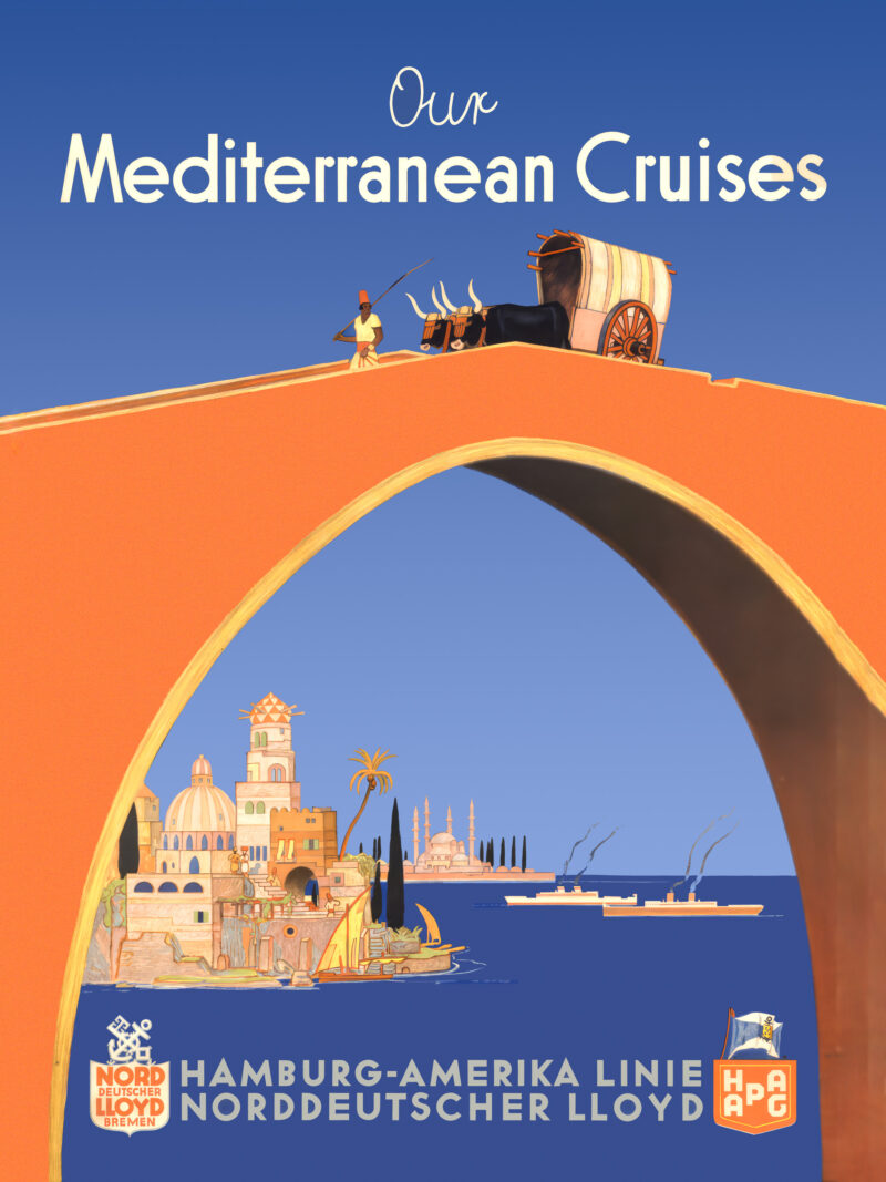 1930 Mediterranean Cruises Vintage Poster by Albert Füss
