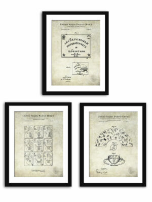 Collection of mystic and occult patent prints from the early 20th century.
