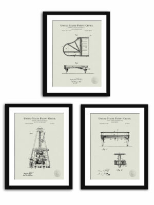 1878 Grand Piano-Forte Patent Print