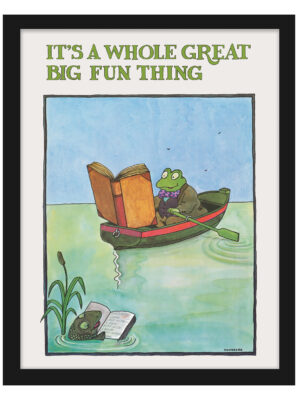 Tomi Ungerer 1970 Reading Frog Poster