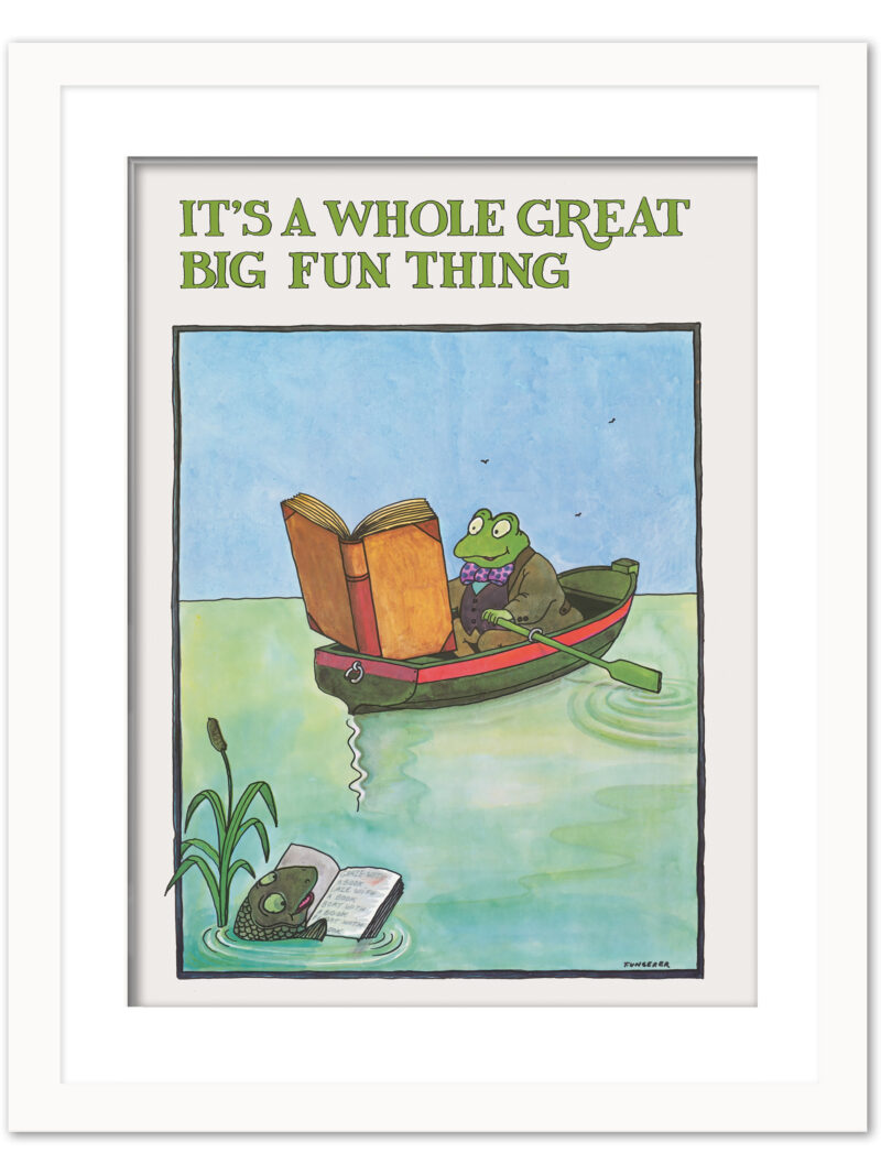 Tomi Ungerer 1970 Reading Frog Poster