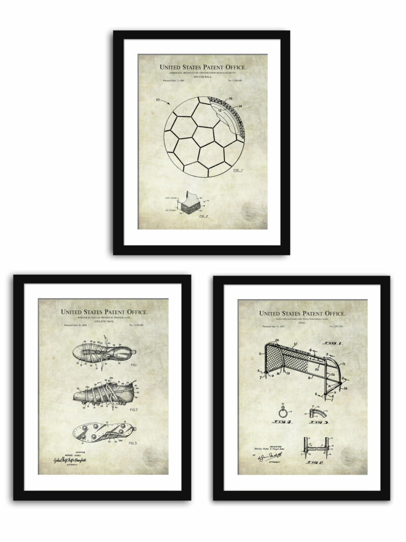 Vintage Soccer Patent Print Collection