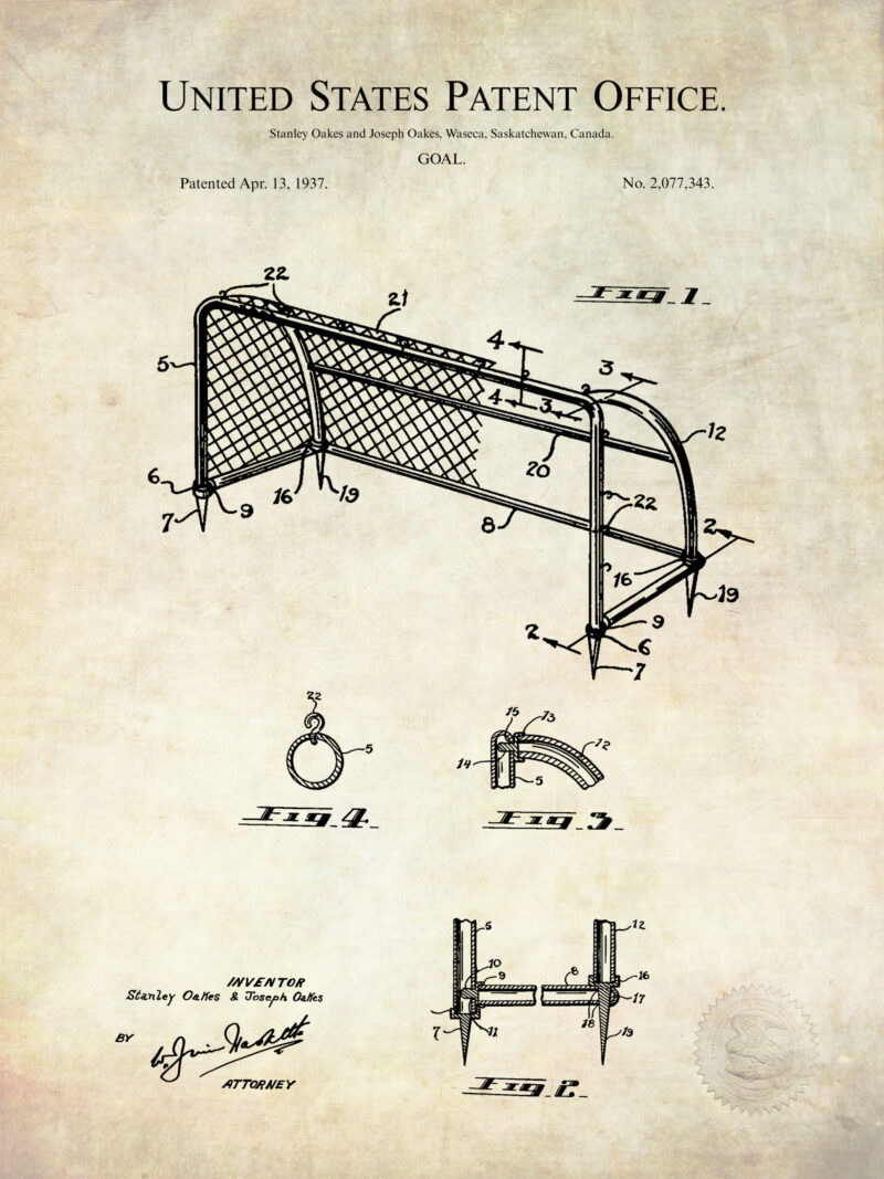 Vintage Soccer Patent Print Collection