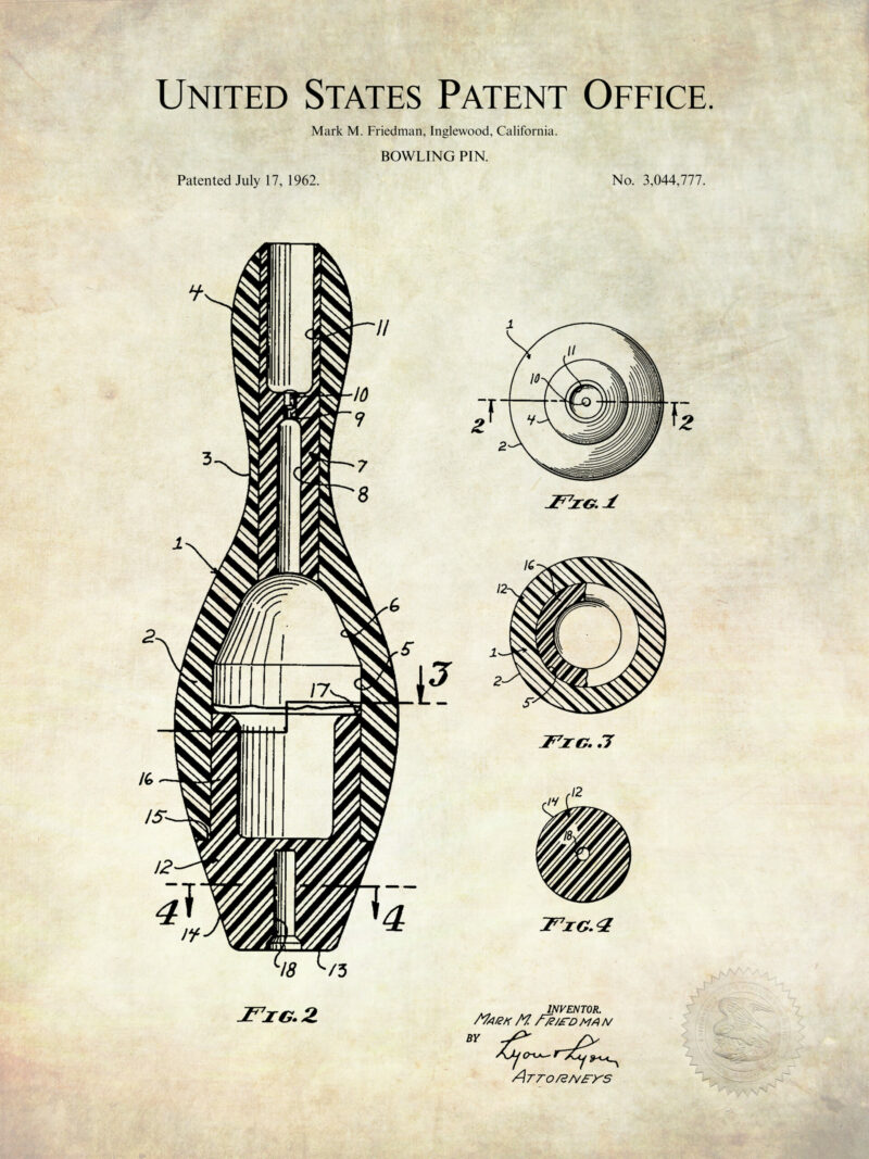 Collection of three vintage fishing patent illustrations.