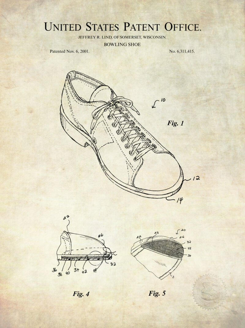 Collection of three vintage fishing patent illustrations.