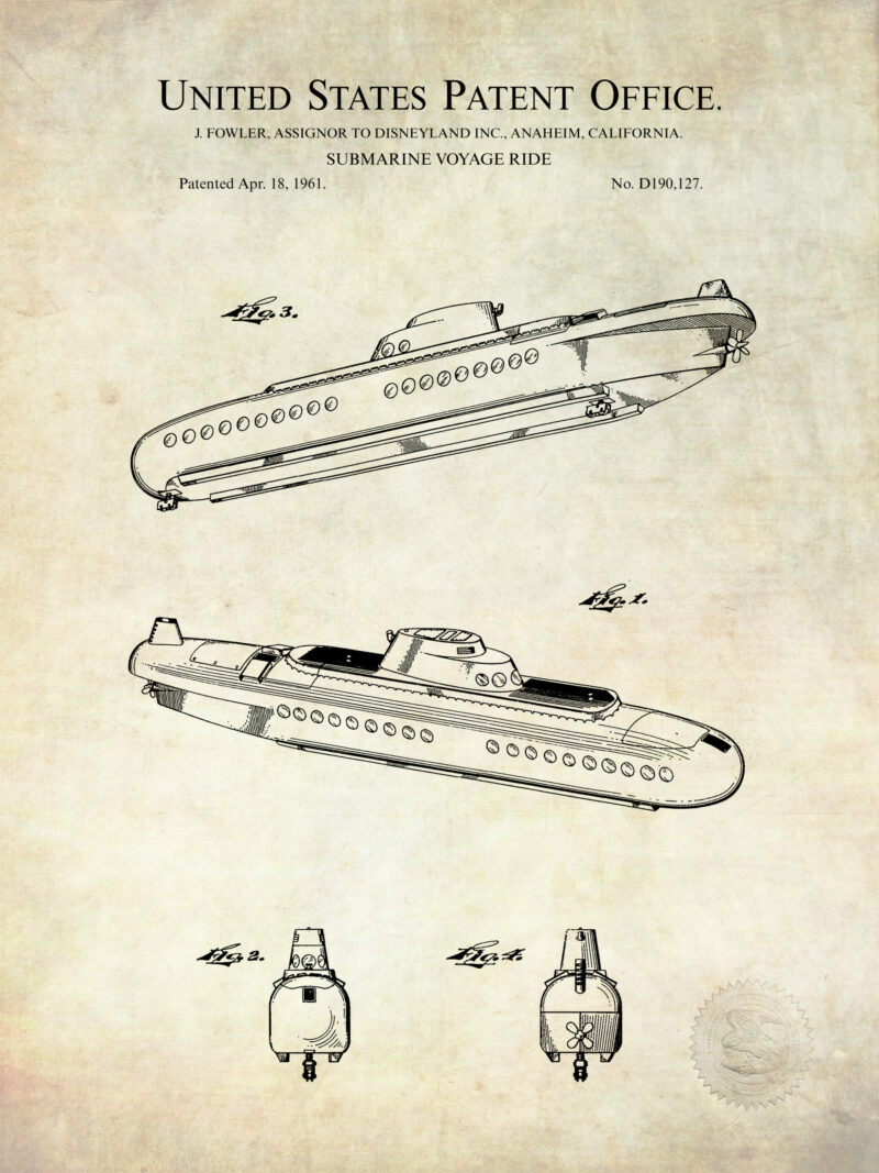 Collection of three Disneyland transportation patents,