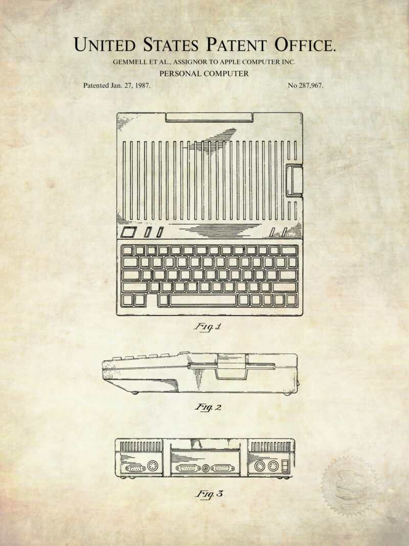 Early Apple Computer Patents Collection Artwork