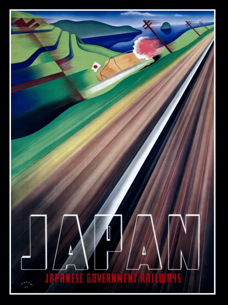 "Japan" Vintage Travel Poster by Munetsugu Satomi, 1930s