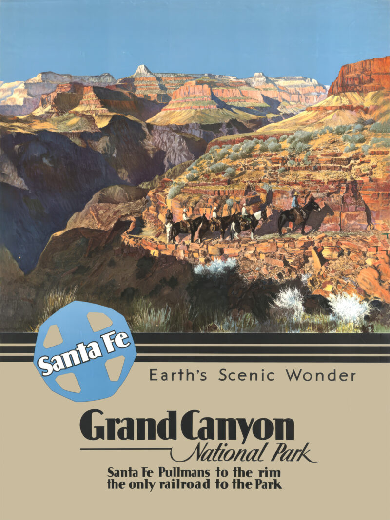 Vintage Grand Canyon National Park Travel Poster from the 1930s