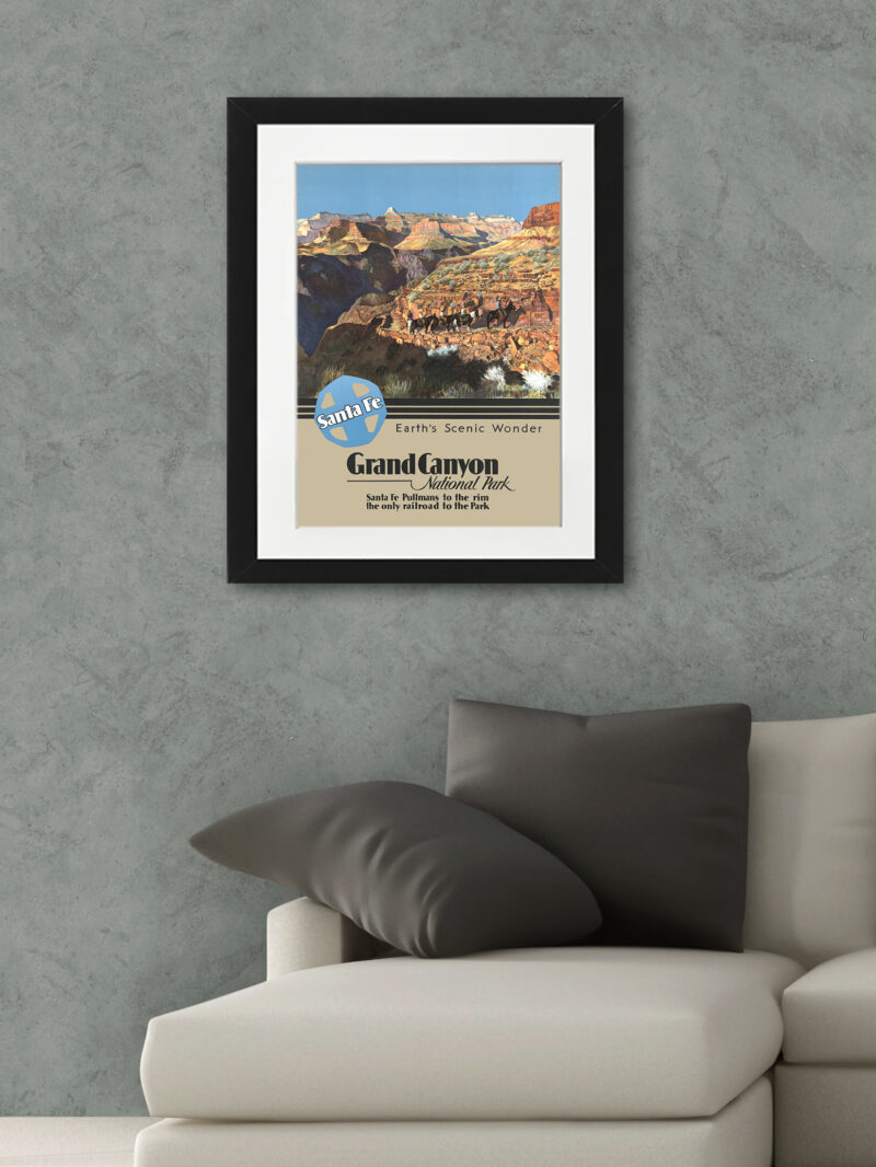 Vintage Grand Canyon National Park Travel Poster from the 1930s