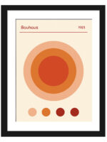 1923 Bauhaus poster featuring concentric circles in warm earthy tones