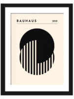 1919 Bauhaus poster with a minimalist black and white circular graphic