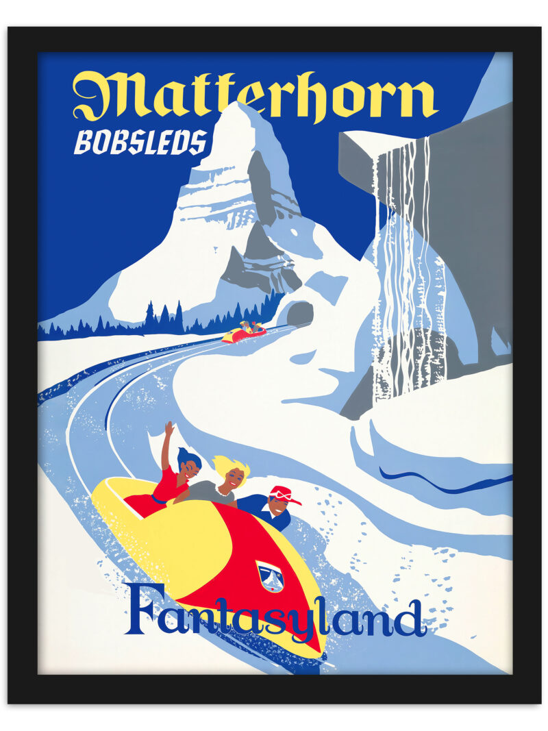 1959 Matterhorn Bobsleds Disneyland Poster Reproduction