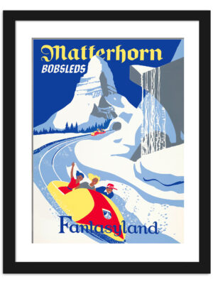 1959 Matterhorn Bobsleds Disneyland Poster Reproduction